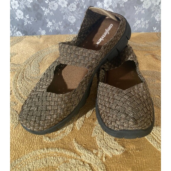 Comfortview Copper Woven Mary Jane Casual Cute Summer Comfortable Size 9M - Picture 1 of 7